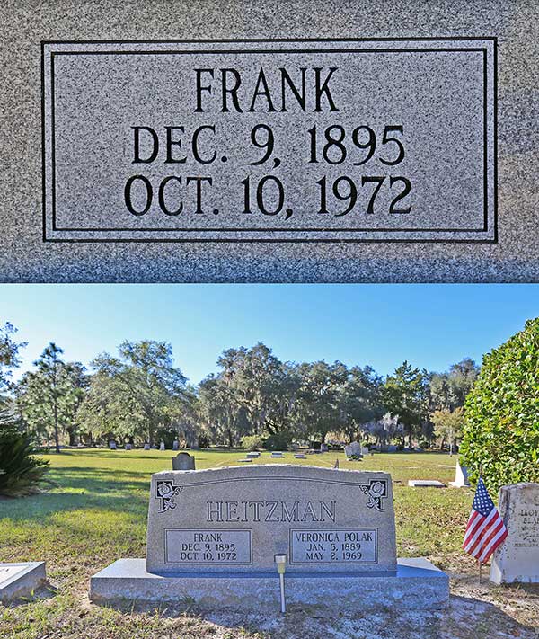 Vera and Frank’s Headstone